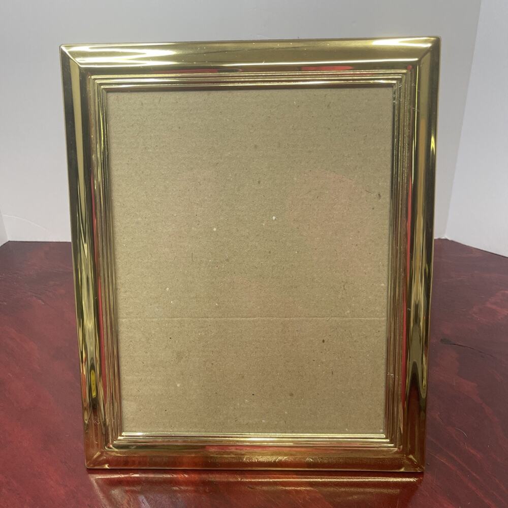 1999 Brass Gold Tone Picture Photo Frame 8" x 10"